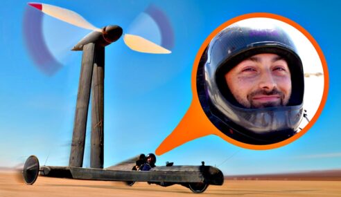 WATCH: Can a Wind-Powered Vehicle Travel Faster Than the Wind? Youtuber Bets Against Physicist.