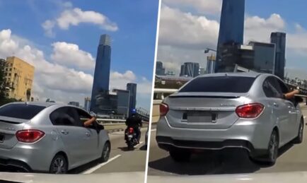 Pemandu Persona Tular Tunjuk Gari Memang Sah Anggota Polis? Salah Tempat Tunjuk Kuasa Ni.