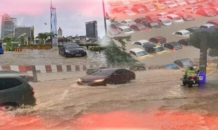 Banjir Kilat Lagi. Jalanraya Kawasan Bandar KL Jadi ‘Sungai’