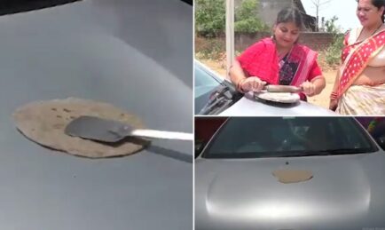 WATCH: Woman Cooks Roti on Car Bonnet