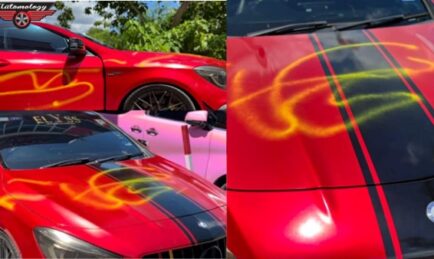 Kereta Mercedes Pengasas Kosmetik Diconteng Akibat Dengki