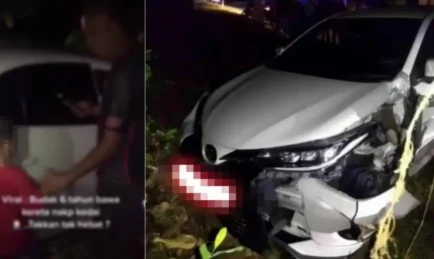 6-Year-Old Who Crashed Car in Langkawi, Malaysia Knew Exactly How To Drive