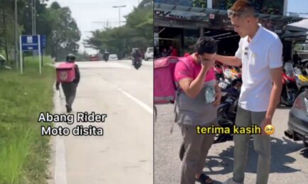 TikToker Terkenal Hadiahkan Motosikal Kepada Abang Foodpanda Selepas Kena Sita