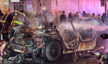 Burning of Autonomous Waymo Taxi sparks debate on self-driving vehicles
