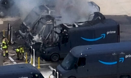 Amazon Rivian Vans Are Burning Down at an Alarming Rate While Charging