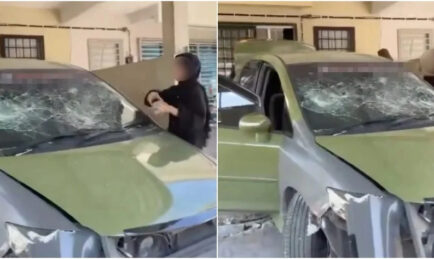 Woman Smashes Her Car While It Was Being Repossessed