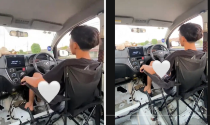 M’sian Removes Car Interior & Swaps It With A Camping Chair